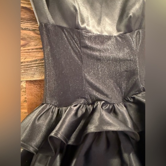 OW Collection Ruffled Black Corset Mini Dress, NEW - Picture 4 of 6